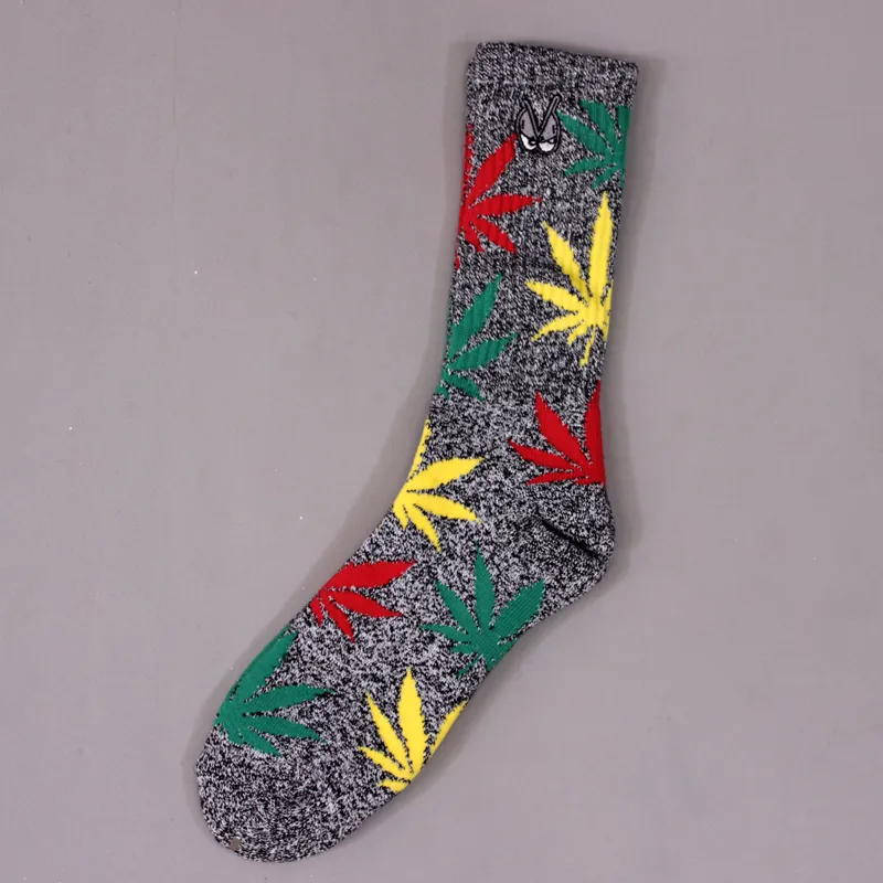 Huf 420 x Snoop Dogg Socks - Black Heather Rasta-2